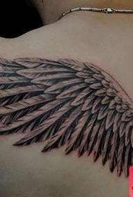 terug mooi vleugel tattoo-ontwerp