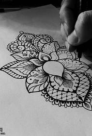 manuscript classic lotus seat tattoo pattern