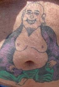 abdomen poza Buda tatuaje eredua