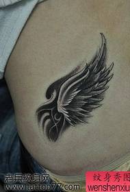 gyönyörű derék szárnyak tetoválás minta