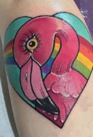 Very cute set of colored heart tattoo designs