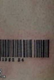 Schéint Barcode Tattoo Muster op de Been