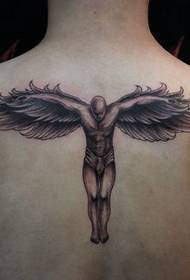популярный образец татуировки ангел-хранитель