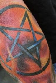 Modello di tatuaggio pentagramma braccio