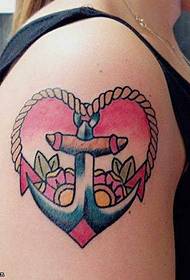Arm anchor tattoo pattern