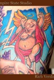 Bịa Buddha na Wings Color Tattoo Pattern