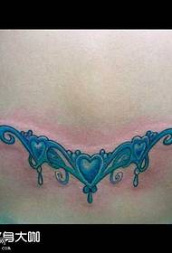 Wzór tatuażu niebieskie serce