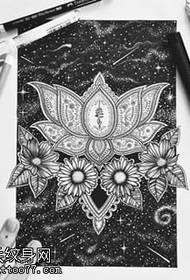 rukopis vynikající lotosové sedadlo tetování vzor