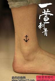 Model de tatuaj popular - totem model de tatuaj de ancoră de fier