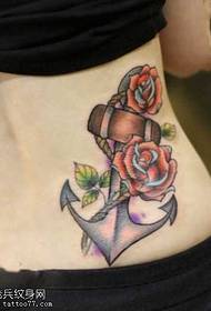 Waist anchor rose tattoo maitiro