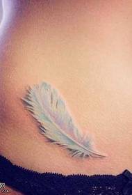 Taille Feather Tattoo Muster