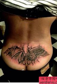 fele az angyal fele népének fele démon szárnyakkal tetoválás mintát