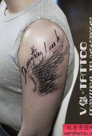 braço popular asas bonitas tatuagem padrão