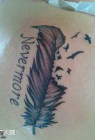 Back feather tattoo maitiro