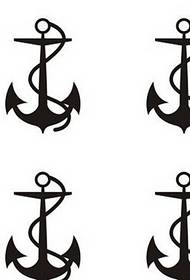 Immagine consigliata per il modello manoscritto con tatuaggio di ancoraggio semplice