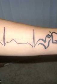 Arm ECG Totem Tattoo Vzorec