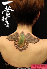 modello di tatuaggio popolare bellezza belle ali collo