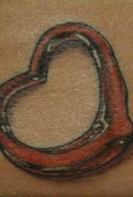 Skuldra färg smält hjärta silhouette tatuering bild