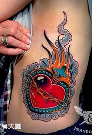 Waist love tattoo pattern