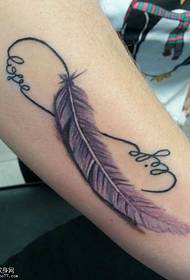 sumbanan sa bukton sa English feather tattoo