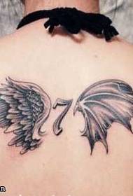 motif de tatouage ailes magiques arrière
