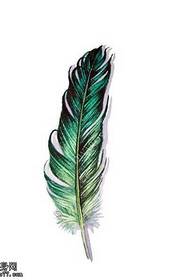 Iphethini le-“feather tattoo” eliluhlaza eliluhlaza okwesibhakabhaka