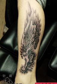 нога красивий популярний механічний крило татуювання візерунок