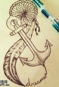 Manuscrittu mudellu di tatuatu di anchor