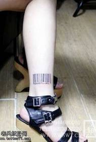 Barcode totem tattoo pattern