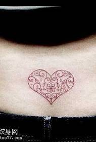 Waist-looking trend of love tattoos