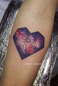 small arm small Fresh geometric love starry sky tattoo pattern