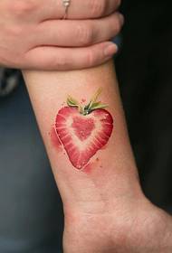 Wrist Strawberry Tattoo Patroon