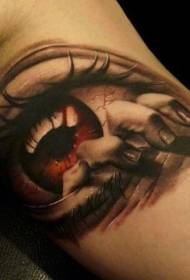 oči i ruke na ruci Kreativni uzorak tetovaža