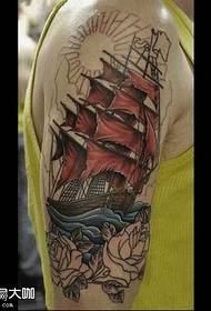 Arm Boat Tattoo Pattern