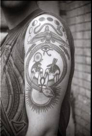 braccio modello egizio dio e potere simbolo tatuaggio
