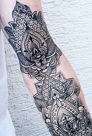 Exquisite yakanaka nhema grey maruva ruoko ruva tattoo mufananidzo