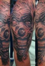 verréckt komesch Clown Arm Tattoo Muster