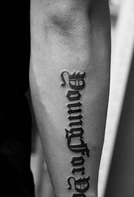 enda laterala engelska ordet tatuering