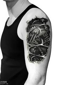 Arm Cool Machine Tattoo patroon