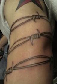 spinoso sul braccio Modello del tatuaggio del filo spinato