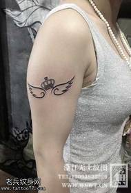 Uzorak za tetovažu ruke Angel Angel Crown