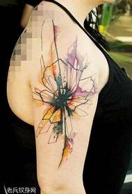 rokas abstrakts ziedu tetovējuma raksts