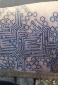 arm great black copy circuit tattoo pattern  14056 - Japanese Samurai tattoo pattern on the inside of the arm