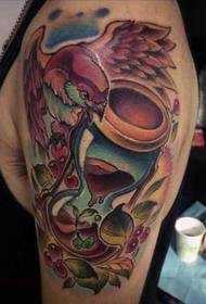 Patrón de tatuaxe de paxaro do brazo Meng