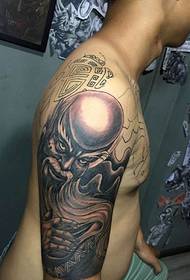 onafgewerkt arm Shouxiaans half-shirt tattoo-patroon