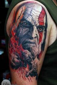 arm war god tattoo pattern