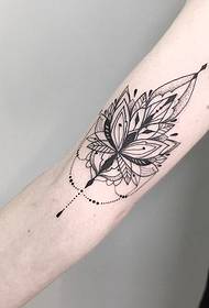 patrún tattoo geoiméadrach líne fanaile borradh
