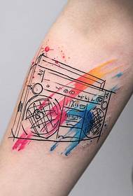 modello di tatuaggio radio braccio