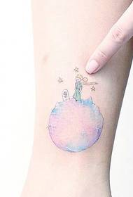 modèle de tatouage de bras de fille jeune dessin animé