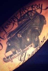 braccio bellissimo modello di tatuaggio auto